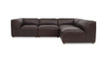 Form Signature Modular Sectional Espresso Brown Leather Espresso Brown