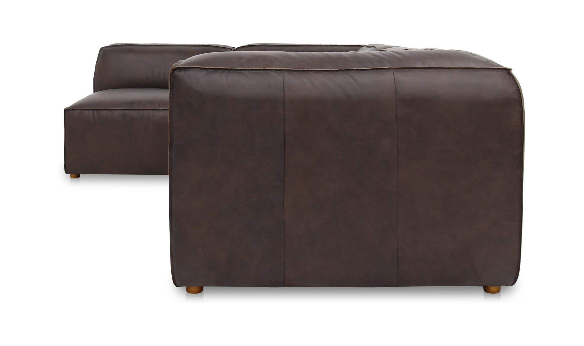 Form Signature Modular Sectional Espresso Brown Leather 4
