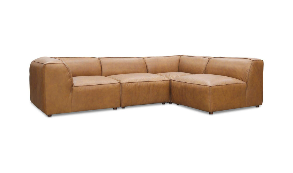 Form Signature Modular Sectional Espresso Brown Leather 7