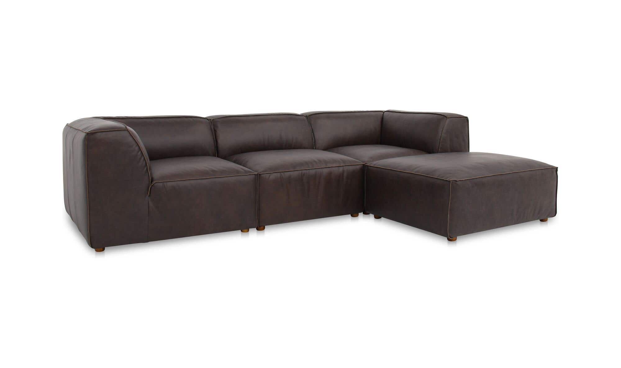 Leather Form Lounge Modular Sectional 3