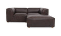 Leather Form Nook Modular Sectional Espresso Brown