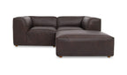 Leather Form Nook Modular Sectional Espresso Brown
