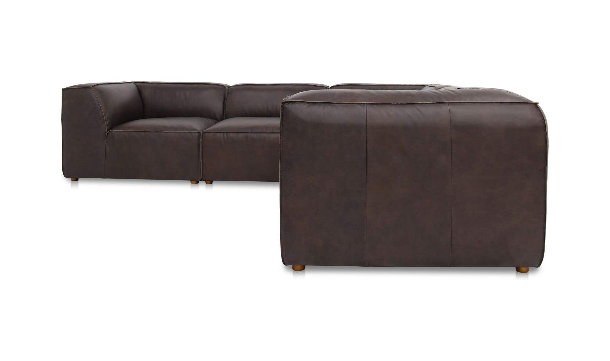 Leather Form Classic L-Shaped Modular Sectional 3