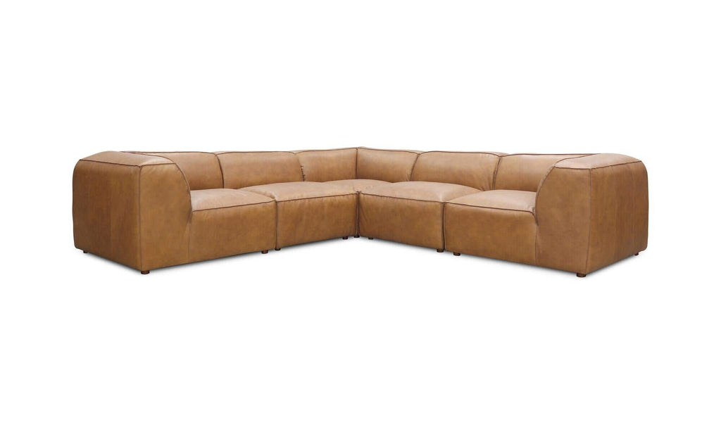 Leather Form Classic L-Shaped Modular Sectional 7