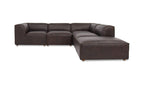 Leather Form Dream Modular Sectional Espresso Brown