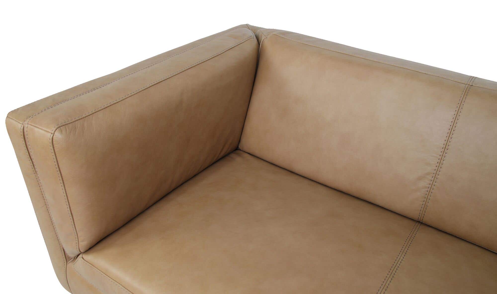 Leather Woods Sofa Tan view 7