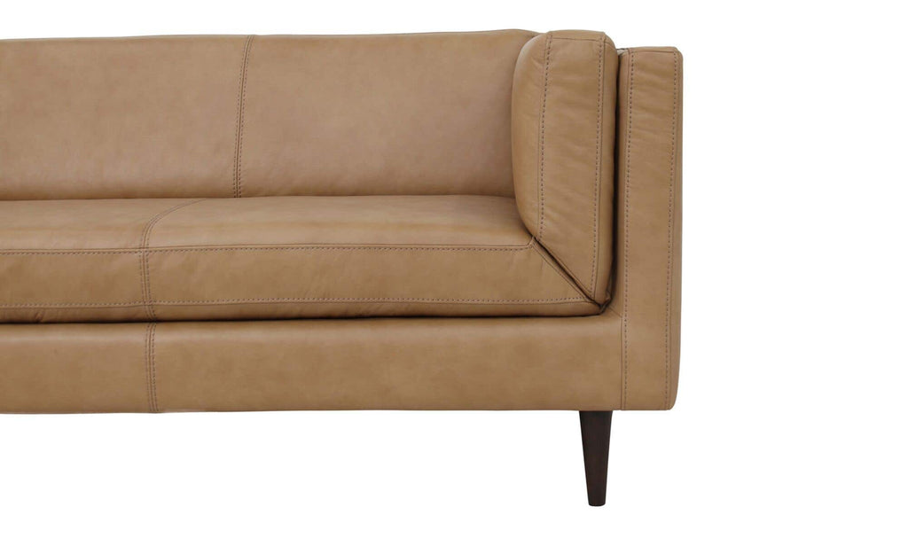 Leather Woods Sofa Tan view 8