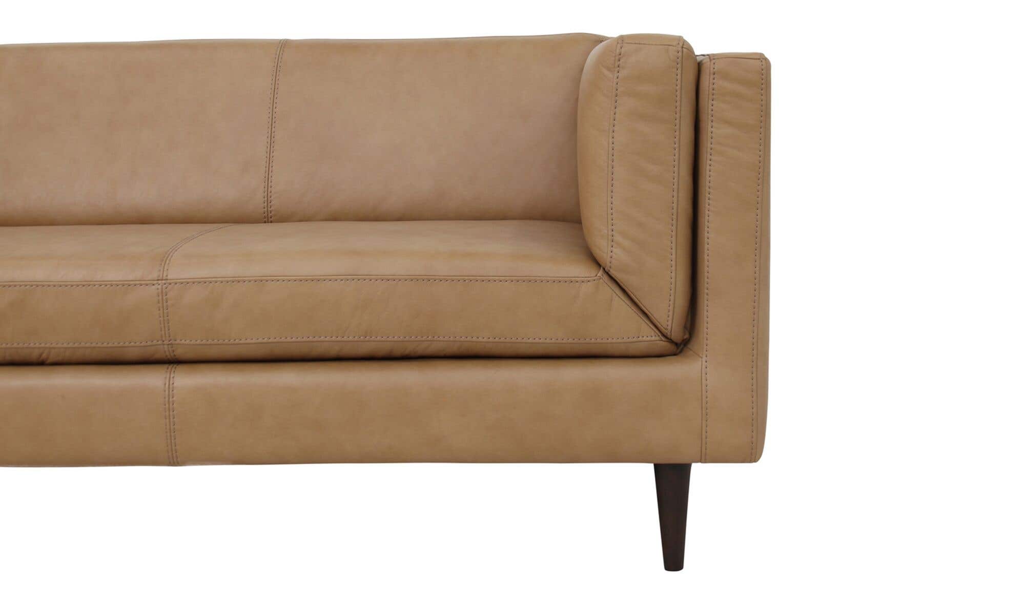 Leather Woods Sofa Tan view 8