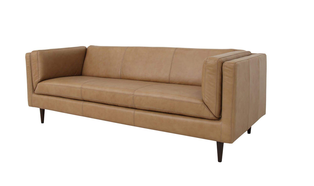 Leather Woods Sofa Tan view 4