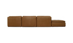 Lino Lounge Modular Sectional Tan Leather 5