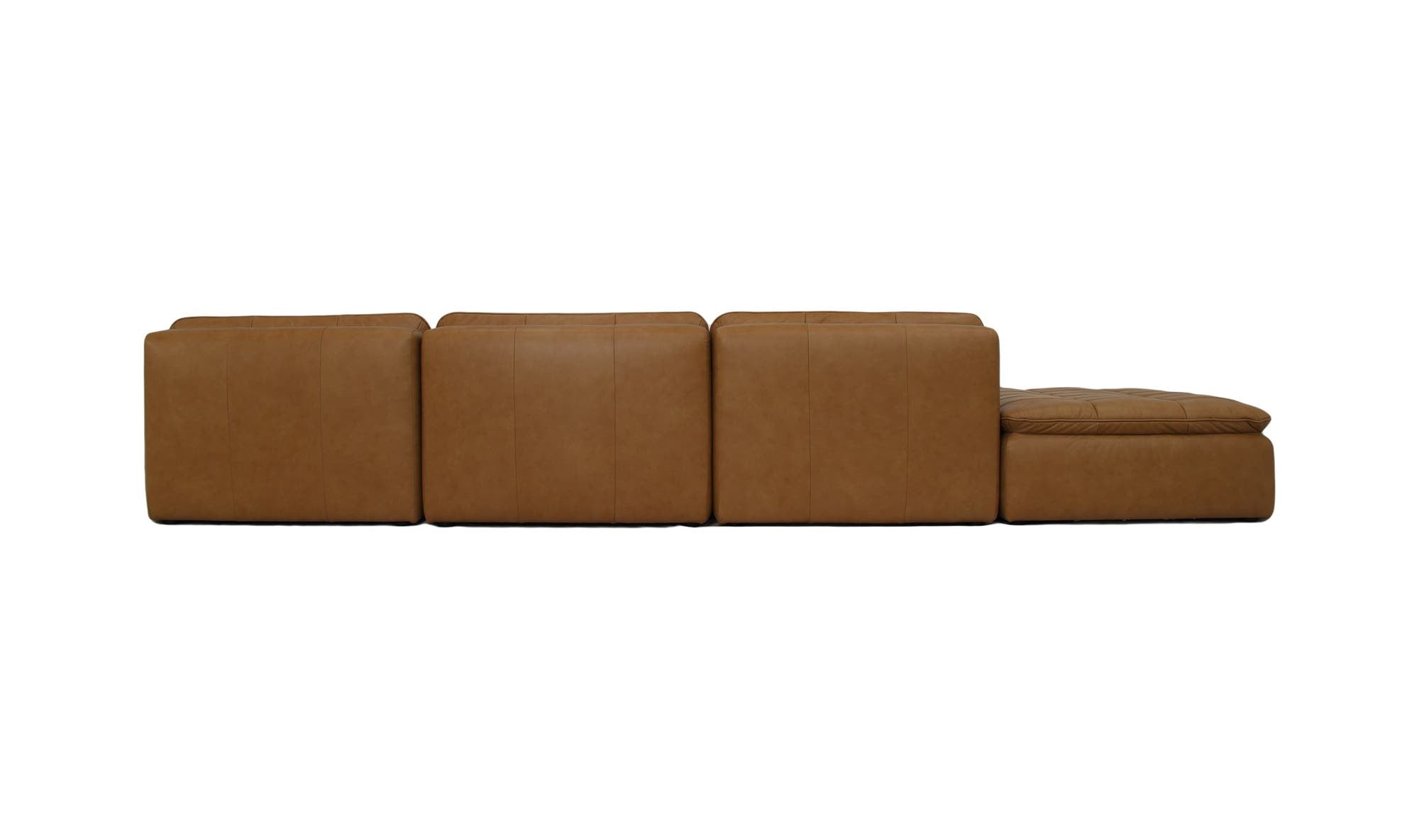 Lino Lounge Modular Sectional Tan Leather 5
