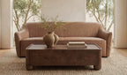 Leather Hawkins Sofa Tan view 2