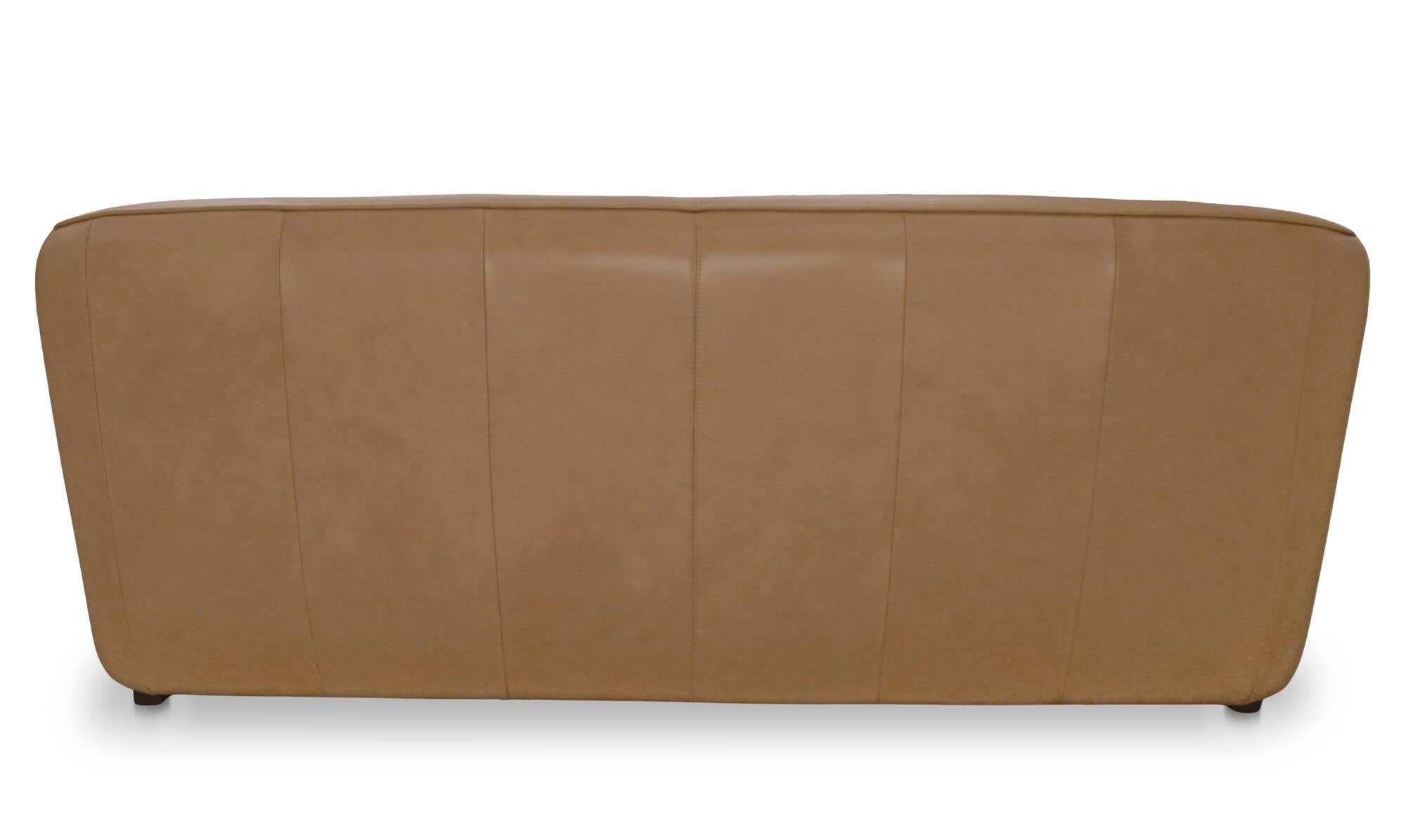 Leather Hawkins Sofa Tan view 6