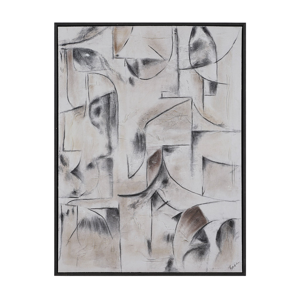 Yann art by Renwil, cotton canvas, dark grey frame