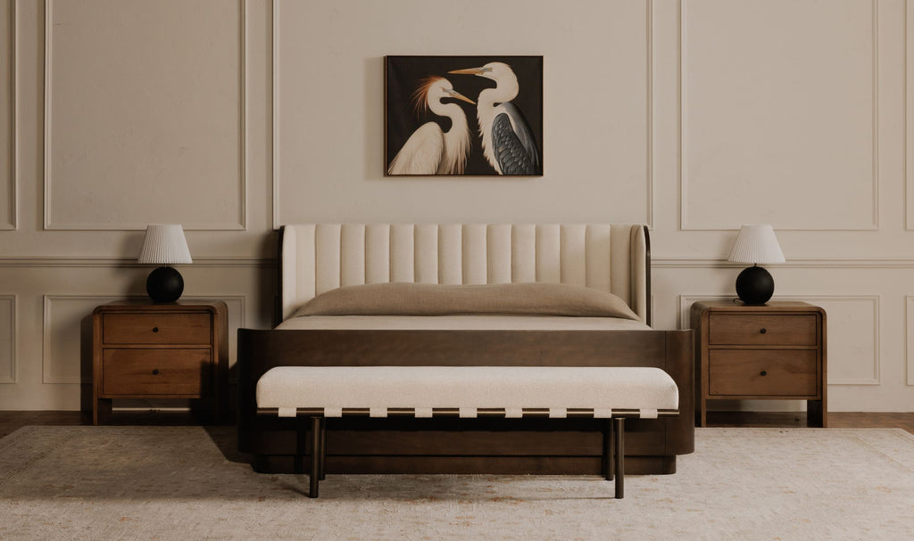 Carson Dining Bench Beige view 2