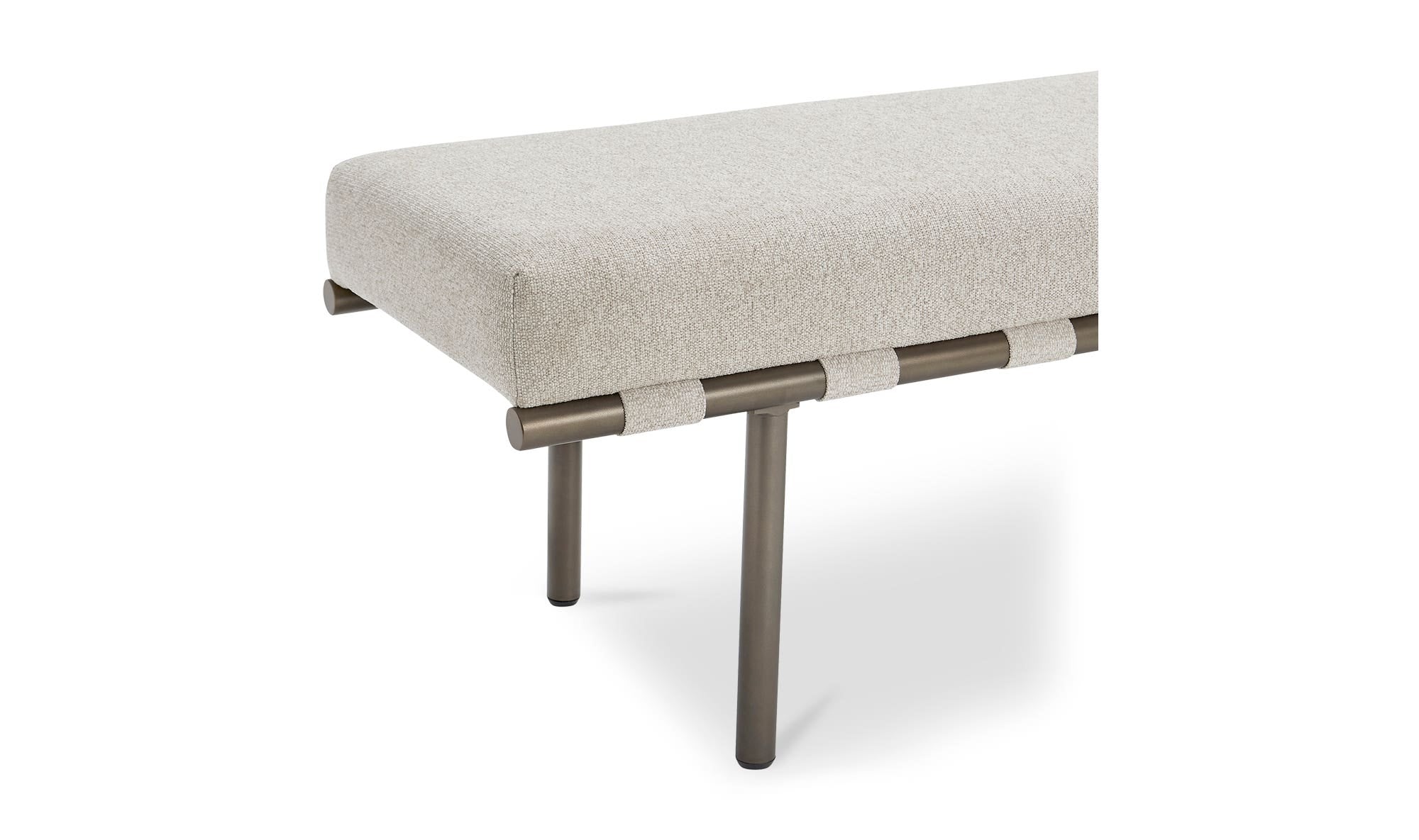 Carson Dining Bench Beige view 6