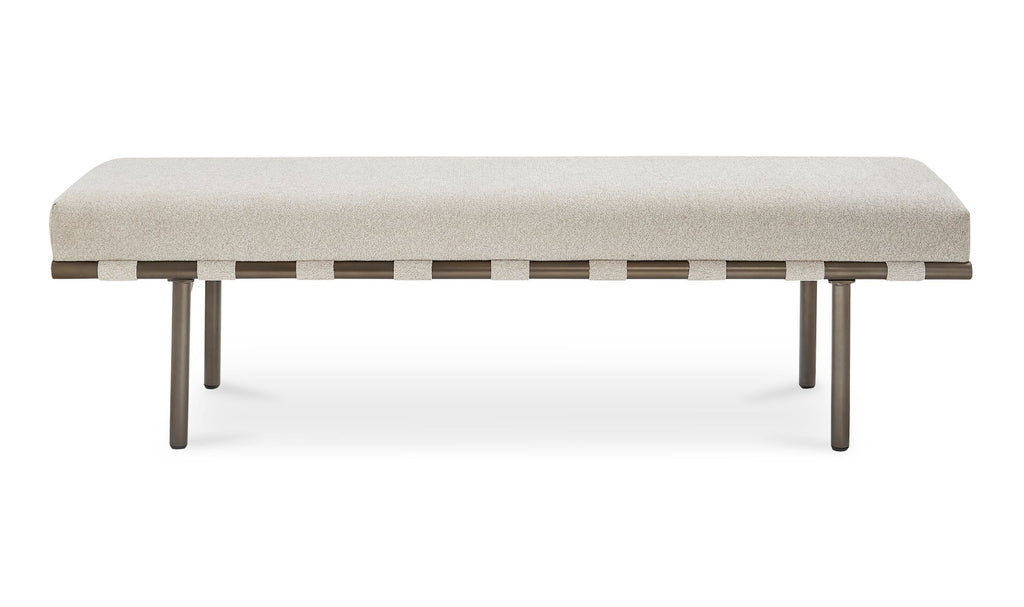 Carson Dining Bench Beige front