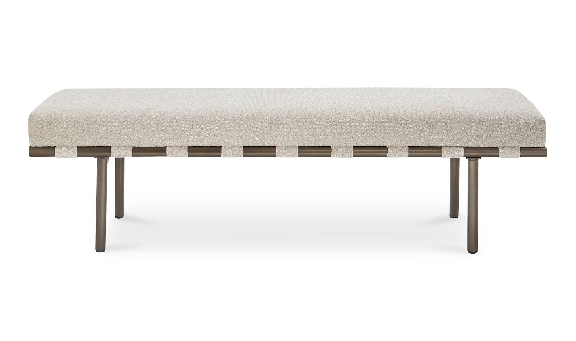 Carson Dining Bench Beige front