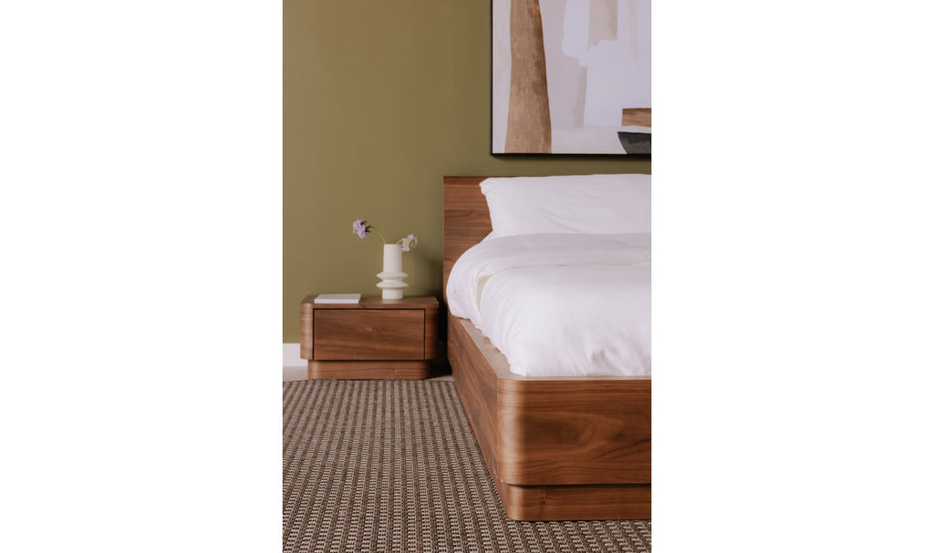Round Off Small Nightstand Light Oak Brown 8