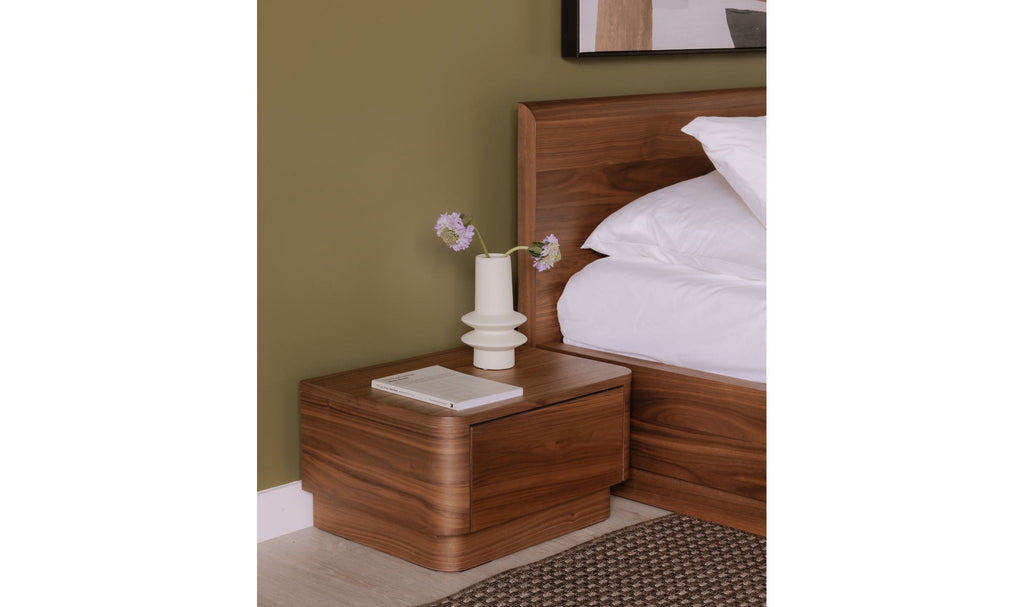 Round Off Small Nightstand Light Oak Brown 9