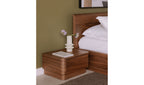 Round Off Small Nightstand Light Oak Brown 9