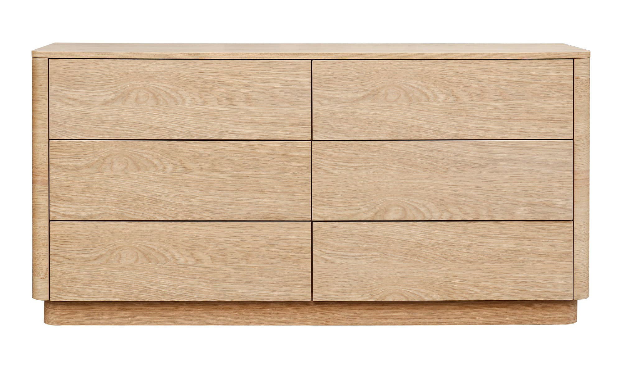 Round Off Dresser Light Oak Brown Light Brown