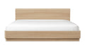 Round Off King Bed Light Oak Brown Light Brown