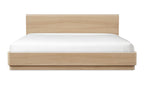 Round Off King Bed Light Oak Brown Light Brown