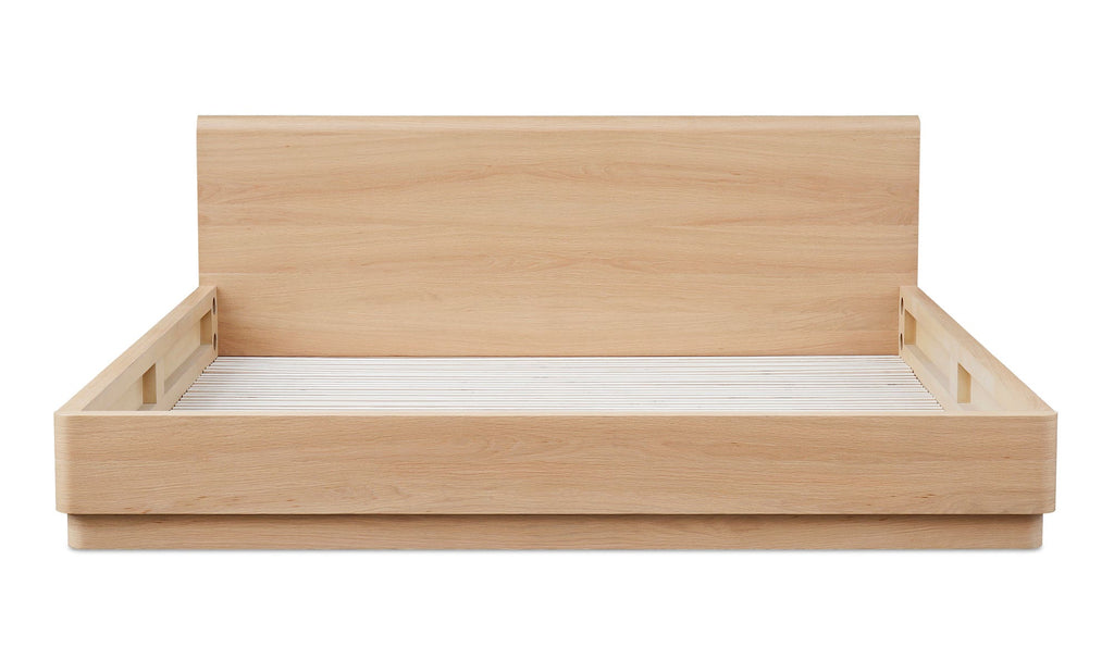 Round Off King Bed Light Oak Brown 3