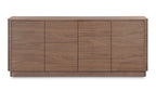 Oak Round Off Sideboard Walnut Brown front