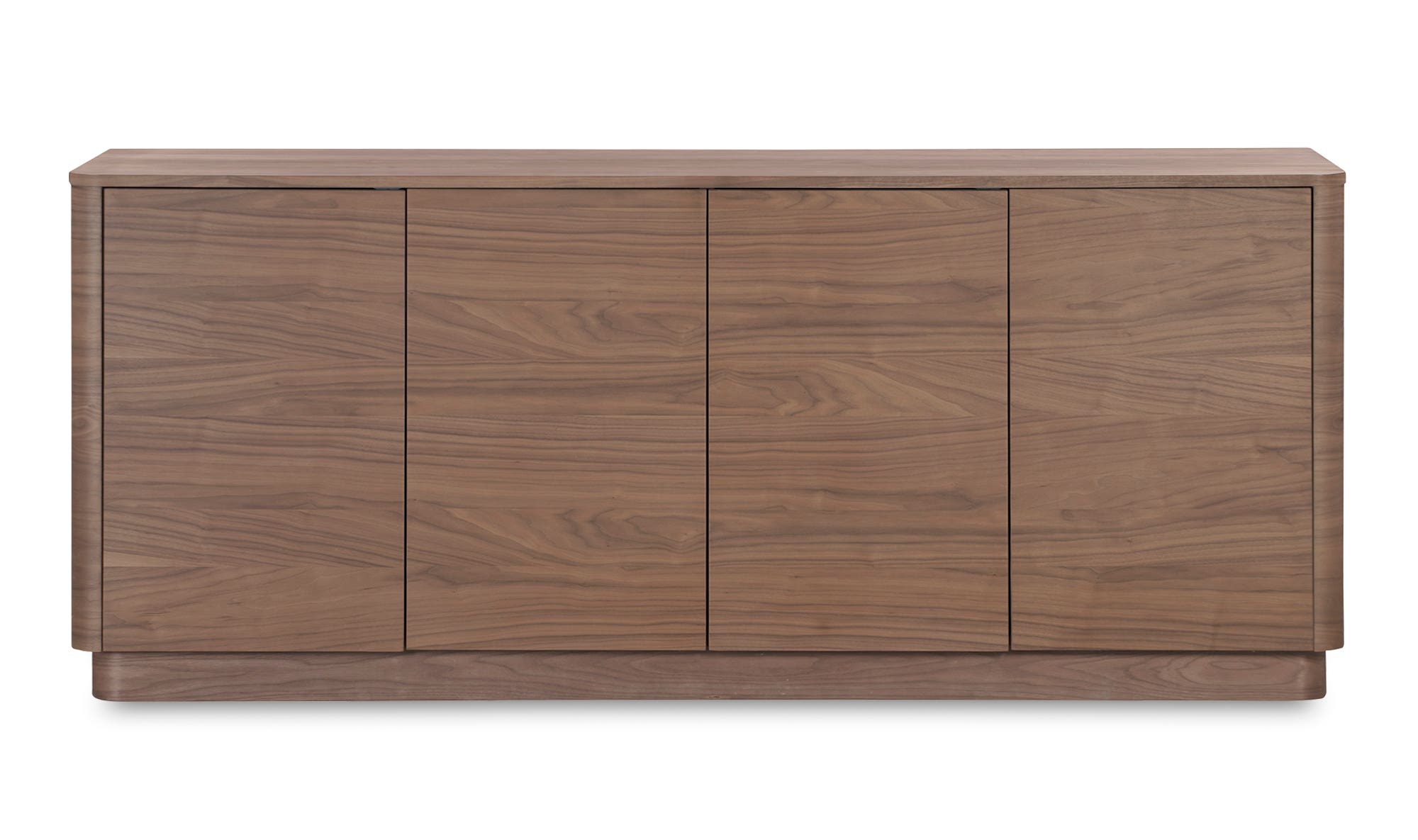 Oak Round Off Sideboard Walnut Brown front