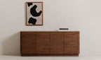 Oak Round Off Sideboard Walnut Brown view 5