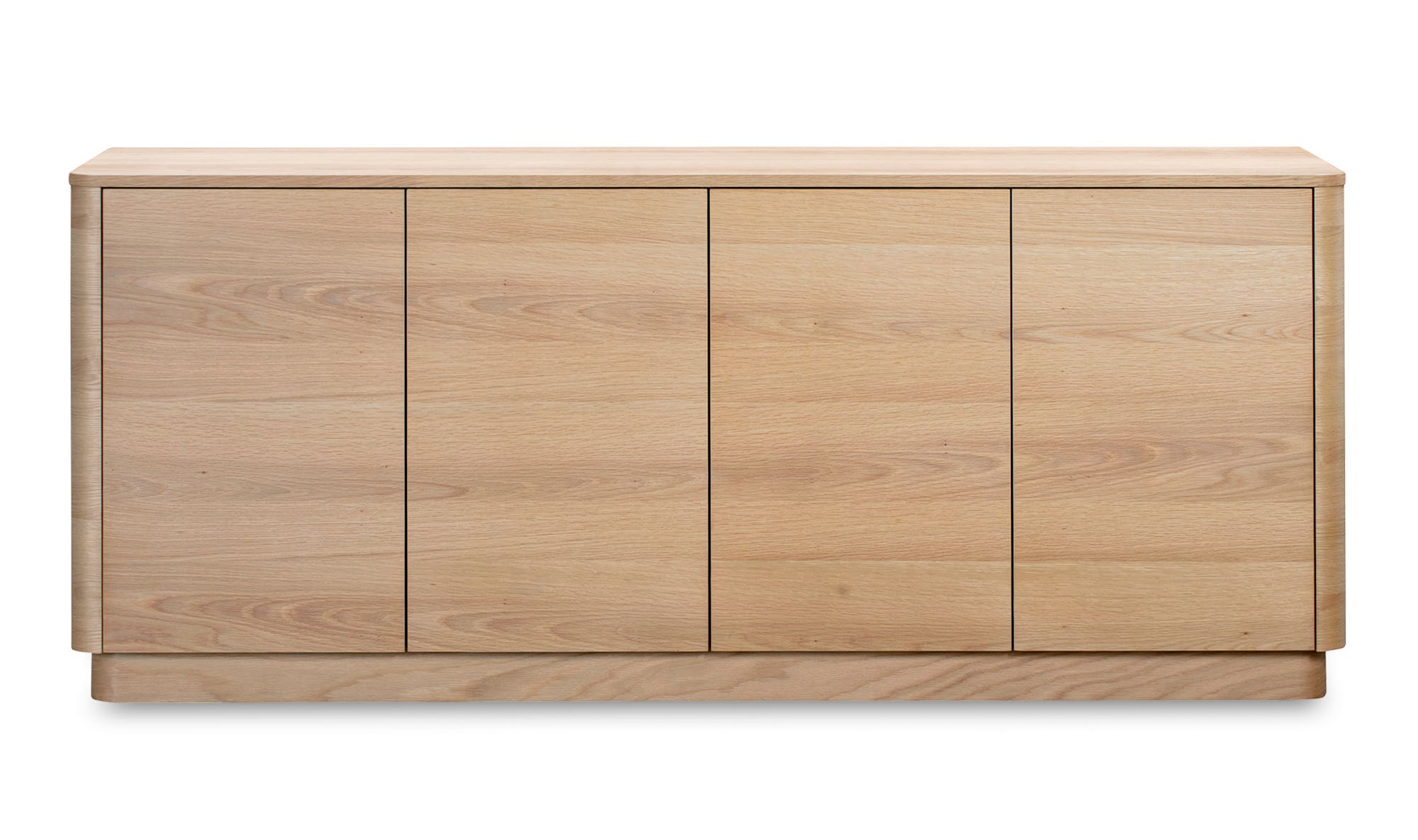 Oak Round Off Sideboard Natural Oak front