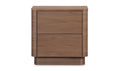 Round Off Tall Nightstand Walnut Brown Walnut