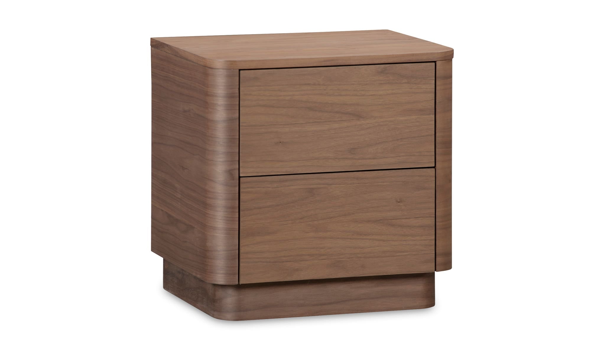 Round Off Tall Nightstand Walnut Brown 4