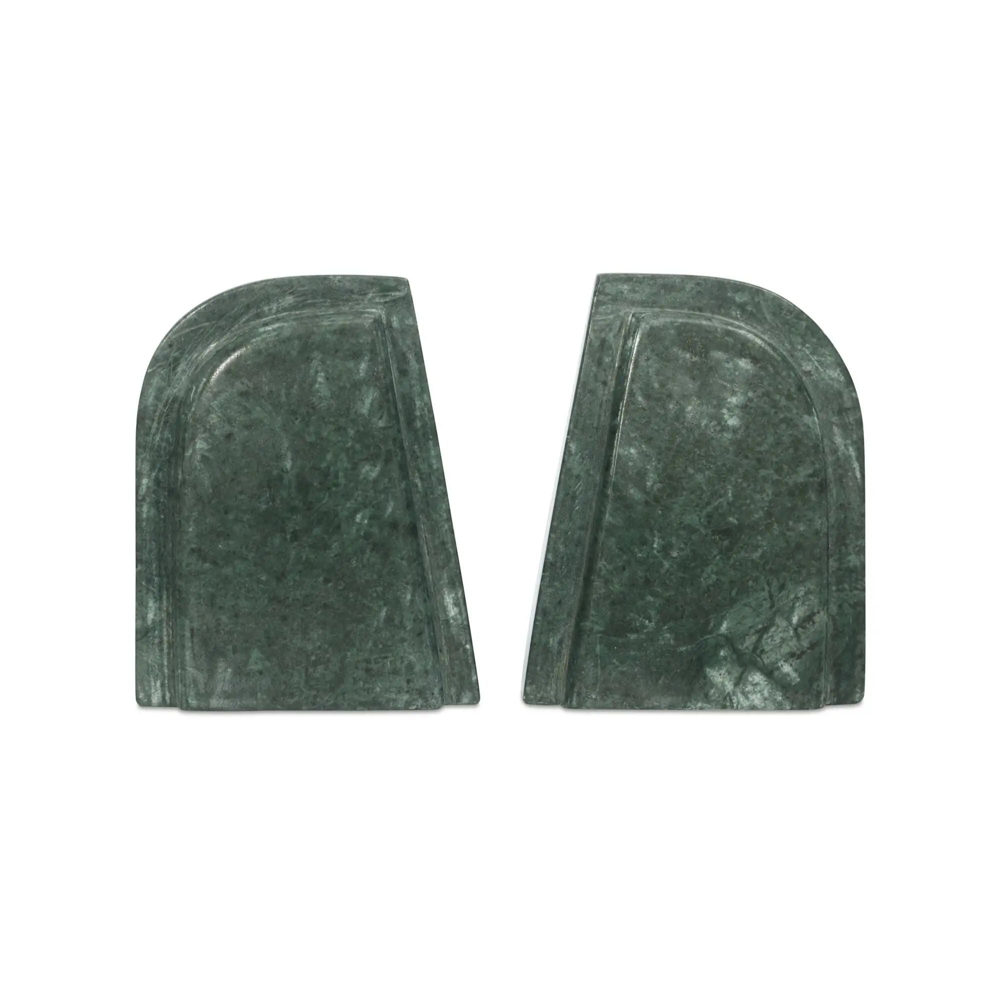 Zane bookends by Moe's Home Collection, green marble, set of 2