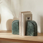 Zane bookends by Moe's Home Collection, green marble, set of 2