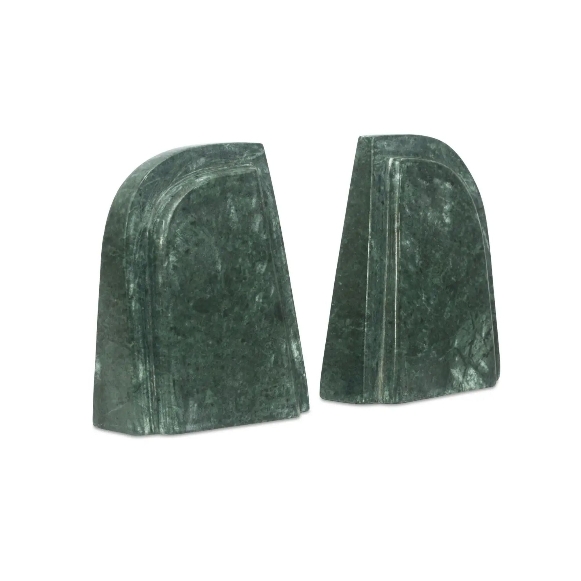 Zane bookends by Moe's Home Collection, green marble, set of 2