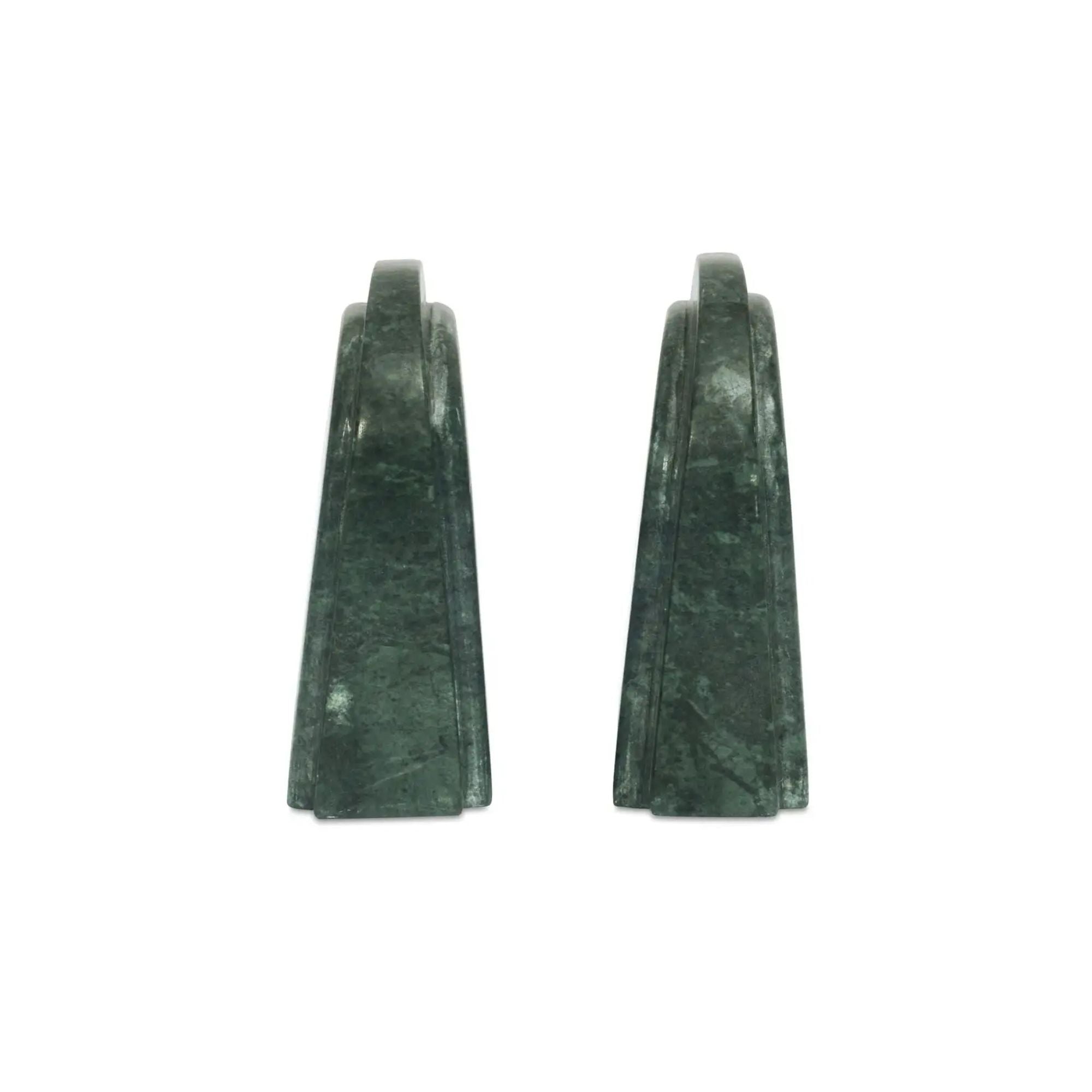 Zane bookends by Moe's Home Collection, green marble, set of 2