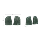 Zane bookends by Moe's Home Collection, green marble, set of 2