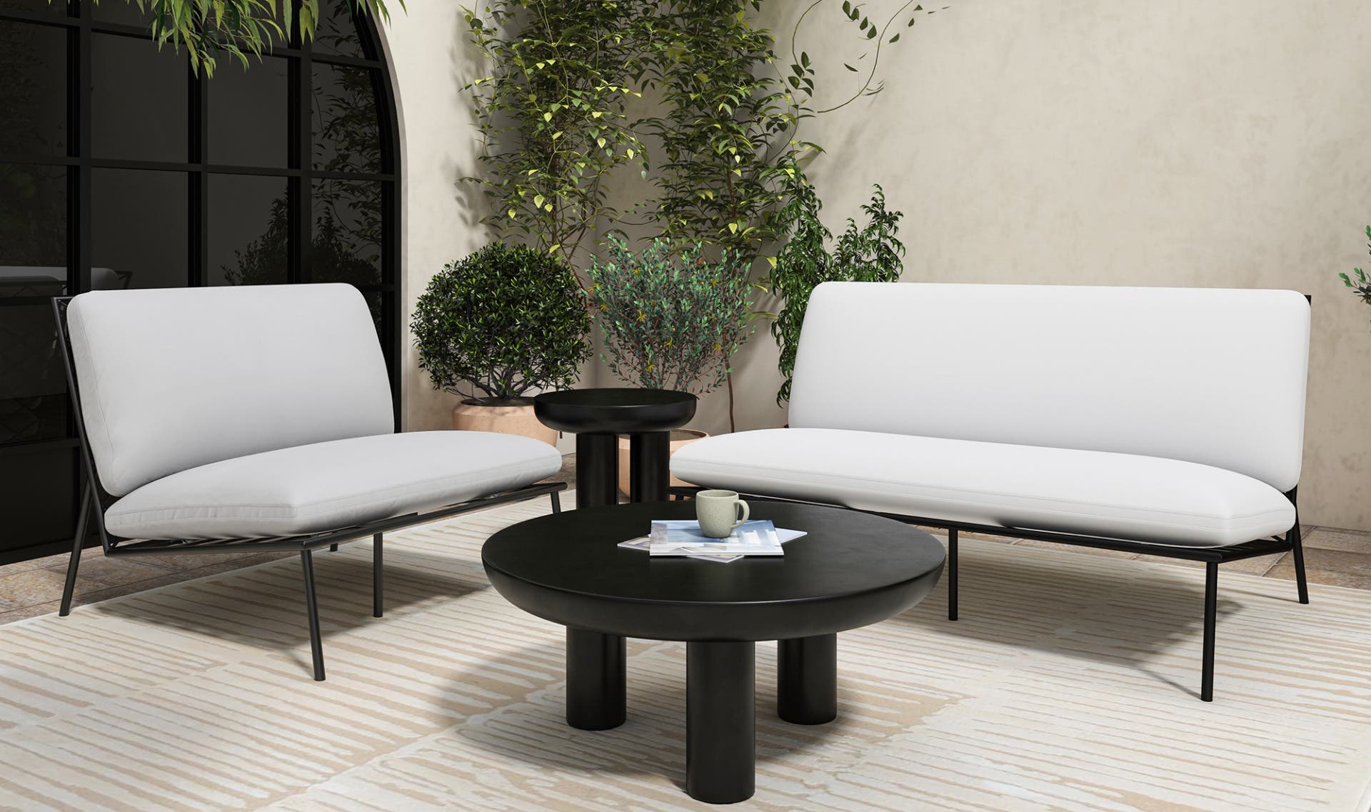 Stone Outdoor Rocca Side Table 4