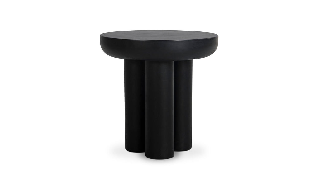Stone Outdoor Rocca Side Table Black