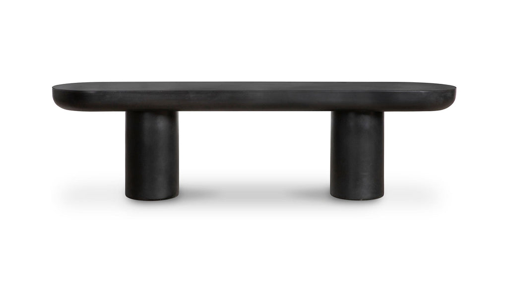 Stone Outdoor Rocca Bench Black