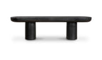 Stone Outdoor Rocca Bench Black